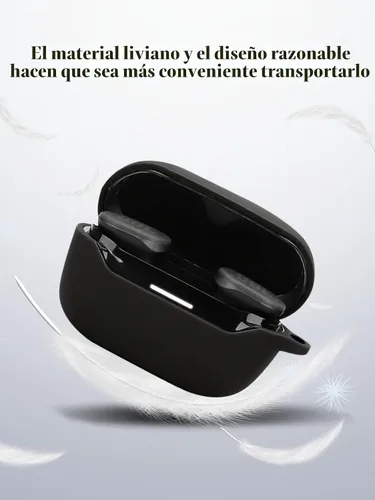 Vista 6 de Funda para JBL Endurance Race 2 True Wireless in Ear Earbuds, protección suave, a prueba de golpes, funda de silicona BOVUGAC con llavero, kit