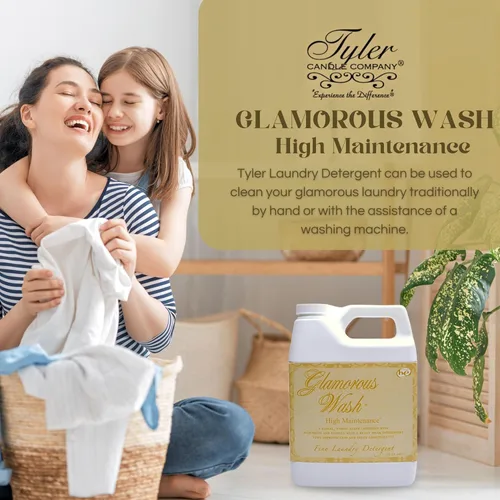 Vista 5 de TYLER Glamour Wash Detergente para ropa High Maintenance, 16 onzas líquidas/con bolsa para secadora Bolsa individual L