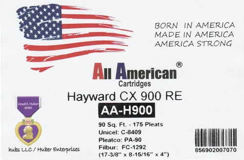 Vista 2 de Cartucho de filtro de piscina All American AA-H900: Sustituye a Hayward CX900, C900, PA90, CX900RE Pleatco PA90, Filbur FC-1292, Unicel C-8409