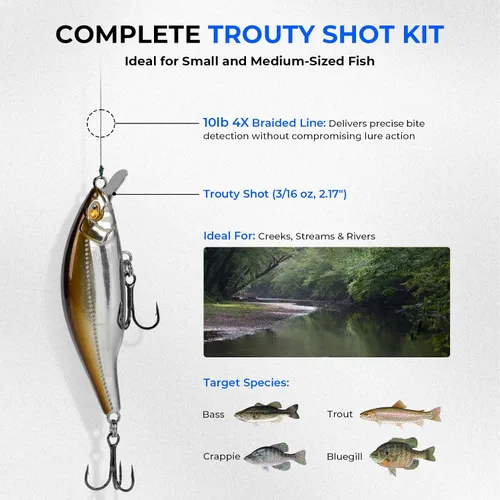 Vista 3 de KastKing Superpower - Línea de pesca trenzada Texas Edition, 4 piezas de señuelos trenzados y lubina, con cebos duros y suaves, agua superior