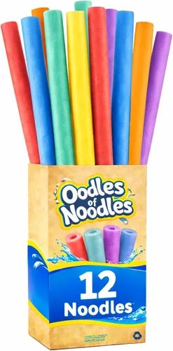 Vista 15 de Oodles of Noodles Fideos de espuma de arcoíris de lujo para piscina - Paquete de 12 - Aproximadamente 122 cm x 6.4 cm Tubos de espuma multiusos
