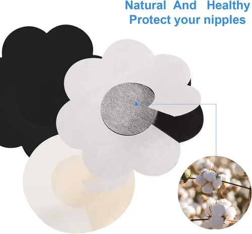 Vista 3 de Syhood Nipple Breast Covers Self Adhesive Disposable Flower Shape Nipple Pasties Stickers for Women Girls Ladies Party Dress