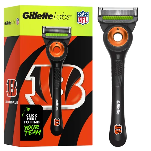 Vista 12 de Gillette Labs Special NFL 49ers Edition Shaving Razor for Men - 1 Handle, 1 Razor Blade Refill, Perfect for Game Day Grooming, GilletteLabs with