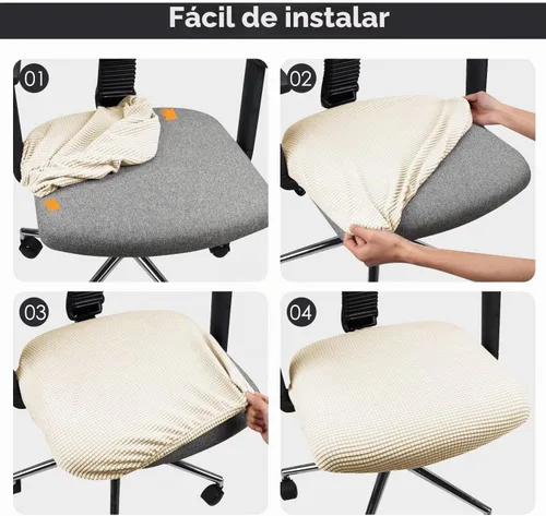 Vista 6 de Yikko - Fundas elásticas de jacquard con licra, con textura de grano de maíz, para sillas, aptas para oficina, comedor, bar, fundas para asientos