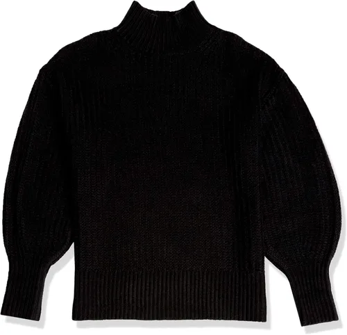 Vista 6 de The Drop INES - Suéter grueso acanalado con cuello alto falso para mujer