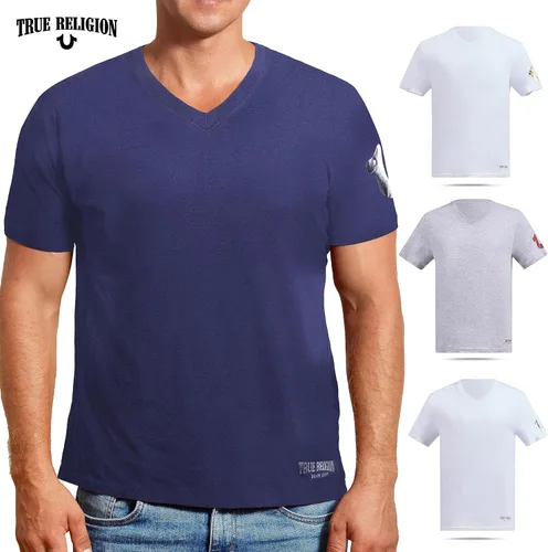 Vista 2 de True Religion Mens Undershirts 4 Pack Mens Lightweight Mens Undershirt, 100% Cotton