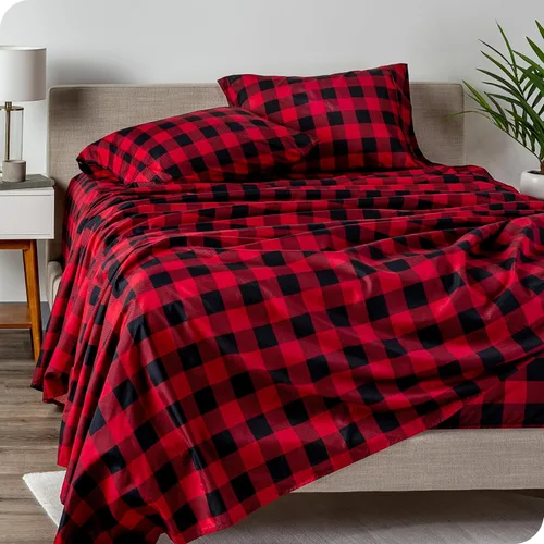 Vista 9 de Bare Home - Juego de sábanas estampadas, 1800 ultra suaves (individual, gris jaspeado) Deep Pockets 6 to 15 Inches, Breathable, Hypoallergenic