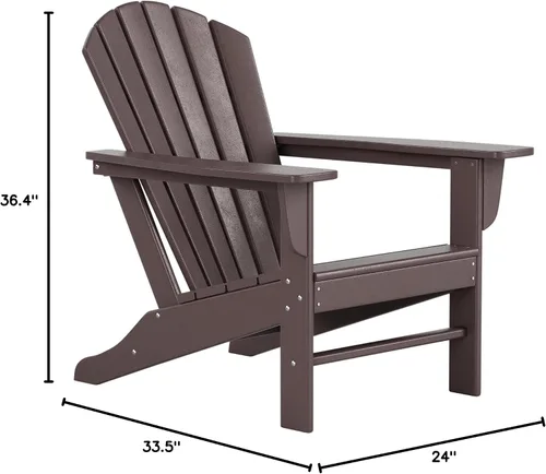 Vista 39 de WestinTrends Dylan - Silla Adirondack para exteriores (juego de 2), color blanco