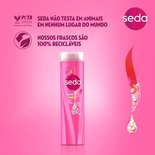Vista 6 de Linha Ceramidas Seda - Champú 11.0 fl oz - (Seda Ceramide Collection - Champú 11 Fl Oz)