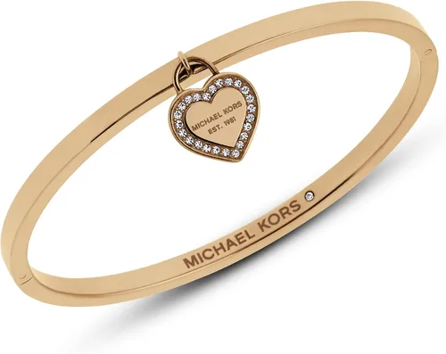 Vista 2 de Michael Kors - Pulsera de acero inoxidable con llamativas decoraciones de cristal