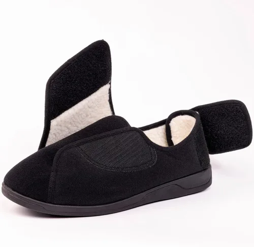 Vista 25 de EuropeanSoftest - Pantuflas clásicas con forro de rizo francés para mujer, con espuma viscoelástica 80-D, transpirables, lavables, para interiores
