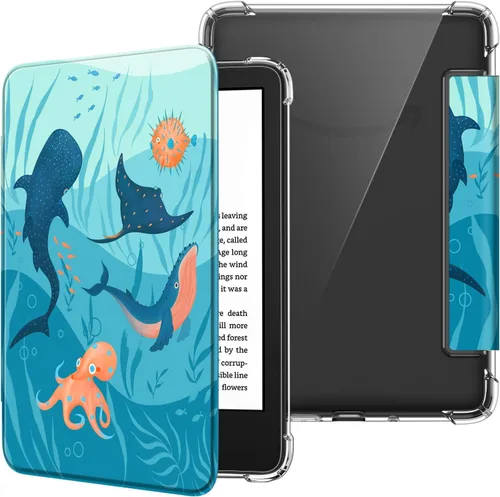 Vista 20 de Fintie - Funda delgada de TPU para Kindle de 6 pulgadas de 11.ª generación 2024/2022, color verde agave Ultra Clear Transparent Soft TPU Back