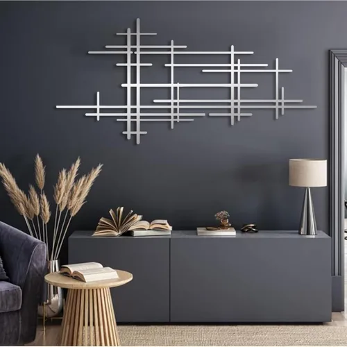 Vista 7 de Arte de pared de metal, arte de pared geométrico de metal, arte de pared geométrico, decoración de pared geométrica de metal, arte abstracto
