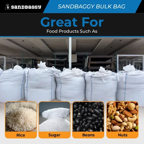 Vista 6 de Sandbaggy FIBC Bolsa a granel 35 pulgadas de largo x 35 pulgadas de ancho x 50 pulgadas de alto Bolsas de arena grandes Bolsa de grado