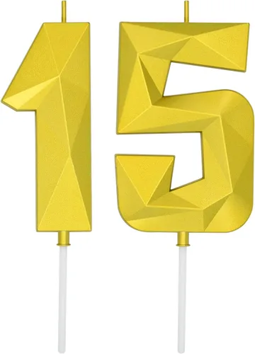 Vista 321 de DERVENTA Vela Grande de Cumpleaños Número 3D Verde Luminoso de 3.7 Pulgadas Celebración de Fiesta Aniversario Decoración Adorno para Pastel 1 Pieza