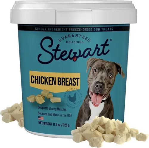 Vista 10 de Stewart Golosinas liofilizadas para perros, pechuga de pollo, 3 onzas, sin granos y sin gluten, tubo resellable, de hígado de res, salmón, hígado