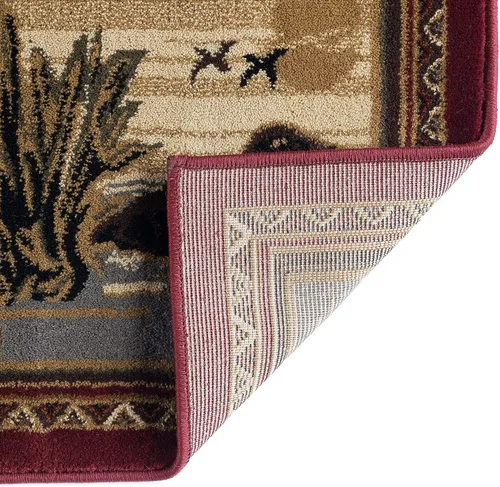 Vista 6 de Black Bear - Alfombra de pasillo de 3 x 8 pulgadas, color marrón, para pasillo, entrada o vestíbulo, estilo casa de campo, estilo oso largo