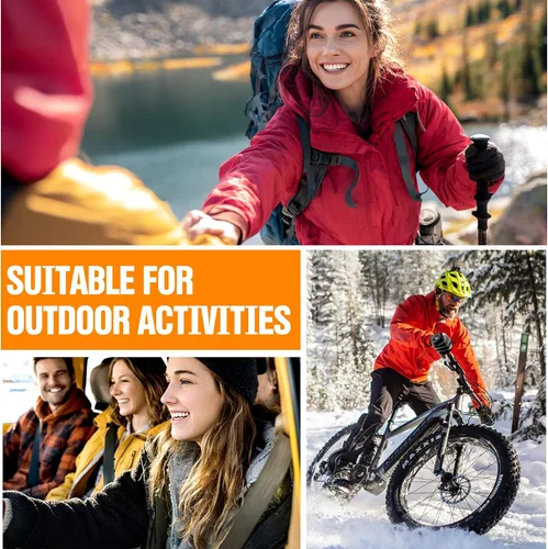Vista 5 de Guantes de esquí impermeables de invierno para hombres y mujeres, nieve cálida para ciclismo, clima frío, conducción en bicicleta, correr