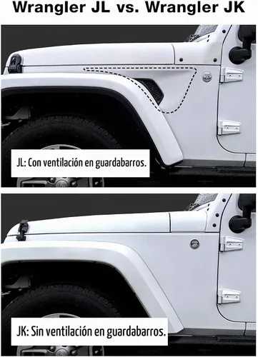 Vista 2 de Tyger Auto Star Armor compatible con Jeep Wrangler JL 2018-2025 de 4 puertas (no compatible con JK) TG-JA2J2288B Rieles laterales Nerf Bars