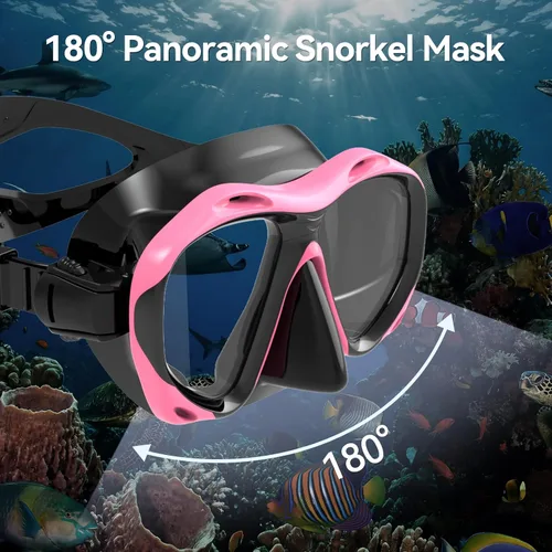 Vista 8 de COPOZZ Snorkel Mask Adult – Anti-Fog Scuba Mask with Nose Cover, Tempered Glass Snorkeling Gear for Adults