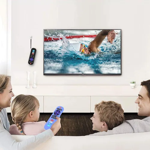 Vista 6 de Paquete de 2 fundas de silicona para control remoto TCL Roku TV RC280, repuesto universal, ligera, a prueba de golpes, TCL Roku TV, con cordón Negro