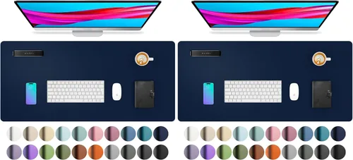 Vista 154 de Aothia - Protector de escritorio de cuero sintético grande, base antideslizante para mouse y superficie para escribir, impermeable, fácil de Agua