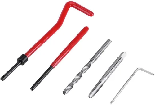 Vista 2 de XT AUTO 30 piezas de acero inoxidable M5 x 0.031 in Kit de inserción de reparación de roscas compatible con herramientas de mano para reparación