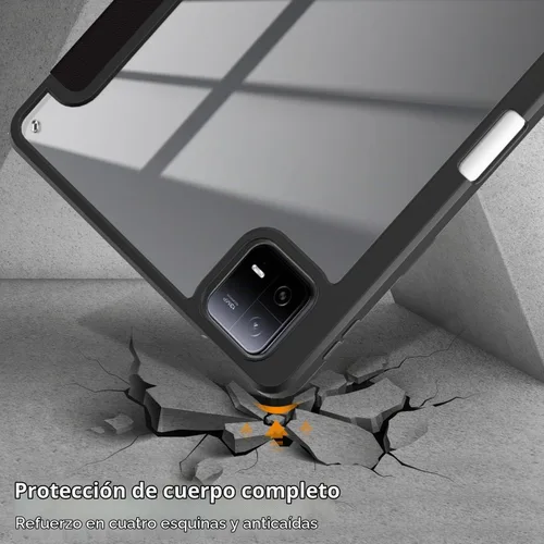 Vista 5 de Funda para Xiaomi Pad 6 de 11 pulgadas, carcasa rígida transparente para Xiaomi Pad Pro 2023, con encendido y apagado automático, no toque