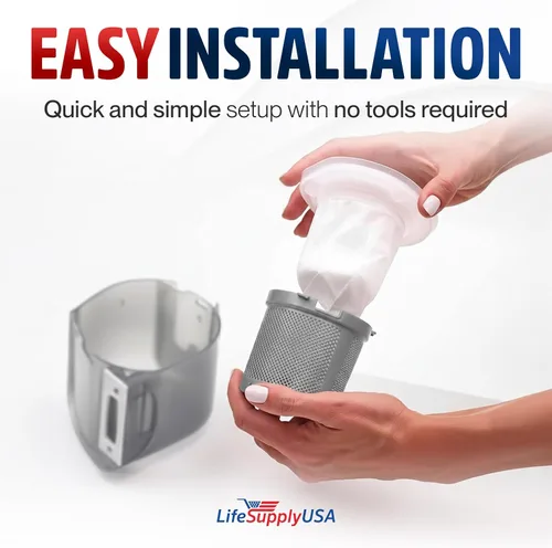 Vista 7 de Vasos de repuesto para filtro de vacío compatibles con aspiradoras Black & Decker VF110 Dustbuster, parte 90558113 de LifeSupplyUSA (paquete de 4)