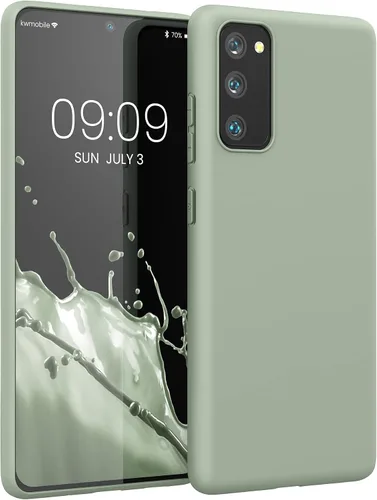 Vista 14 de kwmobile Funda compatible con Samsung Galaxy S20 FE - Funda protectora de silicona TPU suave y delgada - Pizarra oscura