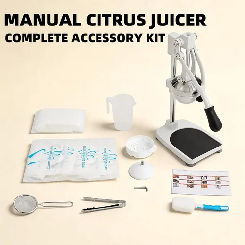 Vista 8 de Manual Juicer & Heavy Duty Hand Press Juicer, Cast Iron Citrus Juicer Squeezer with Stable Base, Commercial Grade Manual Press for Orange Lemon Lime