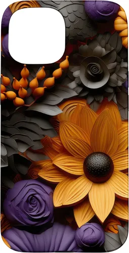 Vista 6 de iPhone 16 Halloween Flores Otoño Calabazas Caso