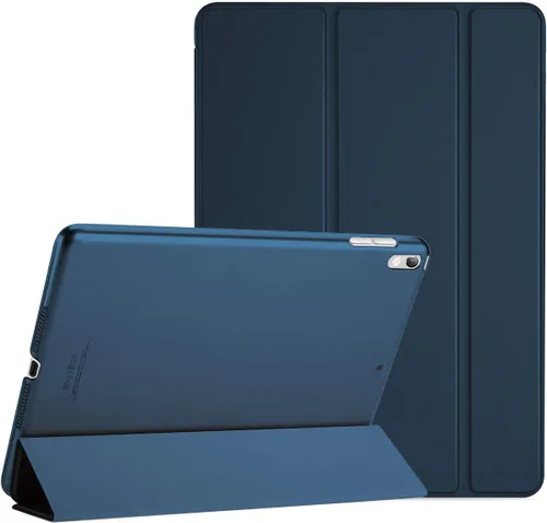 Vista 9 de ProCase Funda Inteligente para iPad Air de 10,5" 3ª Generación 2019 / iPad Pro 2017, Funda Delgada con Soporte con Parte Trasera Translúcida Negro
