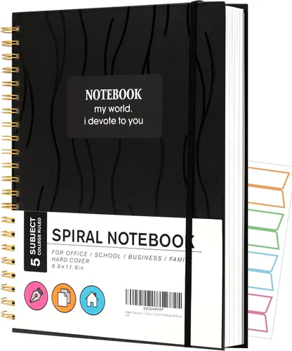 Vista 17 de Yoment Cuaderno de espiral de tapa dura de 8.5 x 11 pulgadas, 240 páginas, cuadernos grandes A4 para el trabajo, 100 GSM, cuaderno de papel