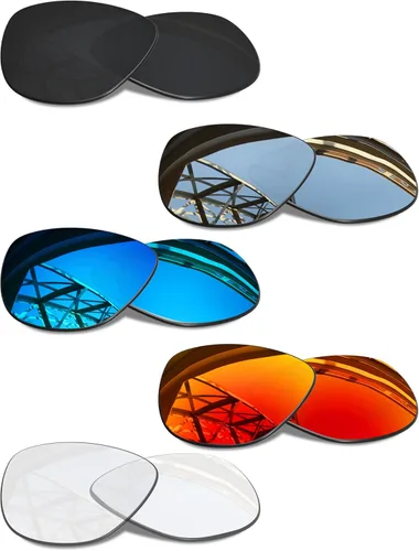 Vista 9 de Set of 5 Replacement Lenses for Ray-Ban Meta Gen1&2&3 AI Glasses Stealth Black & Fire Red & Ice Blue & Silver Titanium & HD Clear