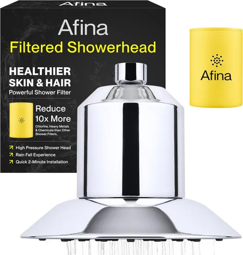 Vista 11 de Afina Cabezal de ducha filtrado, filtro de ducha para agua dura, mejora la piel y el cabello eliminando el cloro y los productos químicos tóxicos