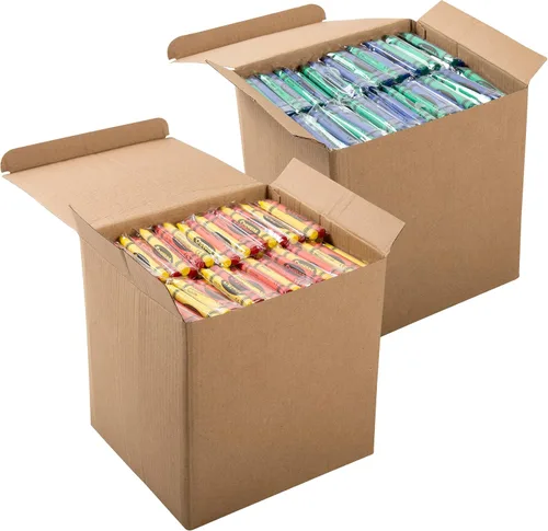 Vista 5 de AmerCare Royal - Crayones no tóxicos para niños, paquete de 2 unidades, envueltos individualmente, colores surtidos para restaurantes familiares