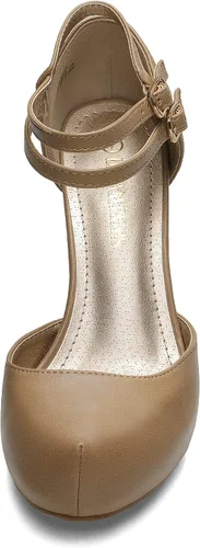 Vista 4 de DREAM PAIRS Office-02 Women's Classy Mary Jane Double Ankle Strap Almond Toe High Heel Pumps New