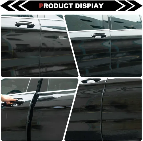 Vista 6 de Protector de borde de puerta de automóvil, protector de borde de puerta de goma sin pegamento, en forma de U, accesorios de automóvil para sedán