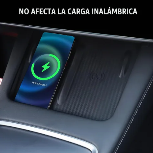 Vista 8 de TOPABYTE - Consola central para accesorios Tesla Modelo Y Modelo 3, 3 unidades, color negro Cup Holder Insert, Screen Edge Protector Frame