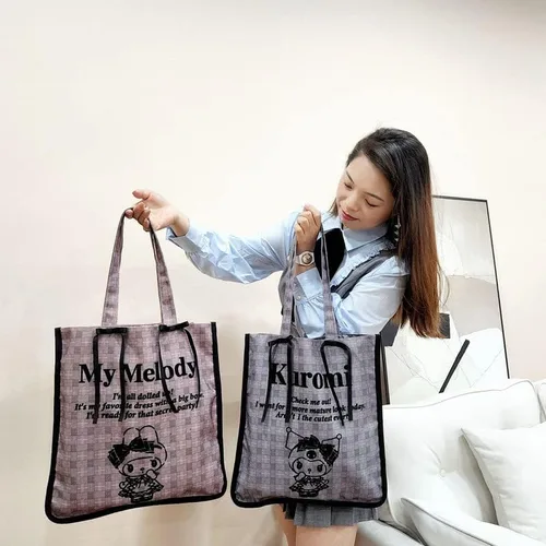 Vista 7 de CANIAN Kuromi Tote Bag Utility Bolso grande de moda para mujer