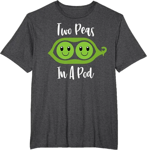 Vista 55 de Two Peas in A Pod Couples Matching Best Friend Cute Veg T-Shirt Baby Blue