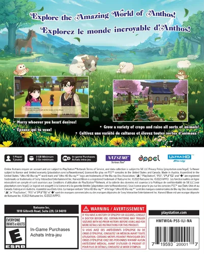 Vista 2 de Harvest Moon The Winds of Anthos For PS5 with BONUS 7" Sleepy Cow Plush and Collar Charm