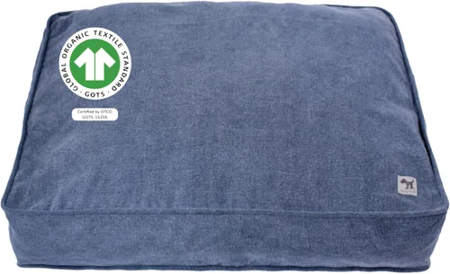 Vista 29 de Molly Mutt Pequeña Funda para Cama de Perro, Amarillo por la Mañana, Verde Oliva y Azul Claro