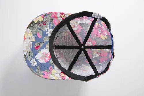 Vista 4 de ZLYC Gorra de béisbol ajustable del Snapback del sombrero del papá de la impresión de la flor
