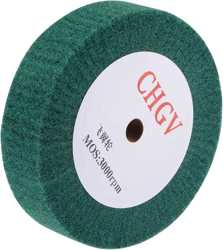Vista 6 de uxcell 5.906 in x 0.984 in 240 Grit No Tejido Pulido Bruñido Rueda de Alambre de Nylon Dibujo Abrasivo Flap Rueda para Acero Inoxidable Cobre Verde