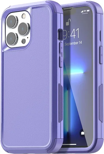 Vista 8 de AICase Funda para iPhone 13 Pro Max/12 Pro Max con protector de vidrio, protección contra caídas de alta resistencia, cuerpo completo, a prueba