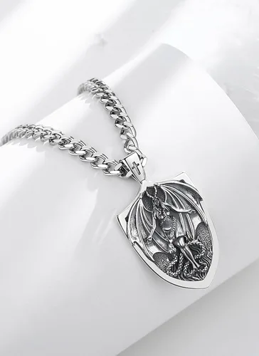 Vista 2 de CELESTIA Collar Lilith de plata de ley 925 para mujer, regalo de joyería de la diosa Sigil de Lilith