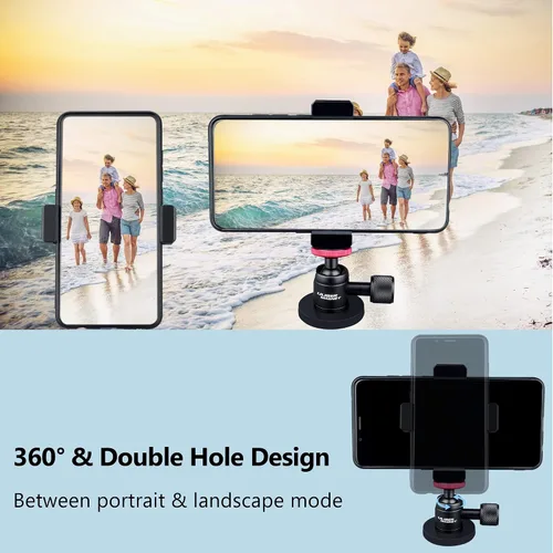 Vista 7 de ULIBERMAGNET Soporte magnético para teléfono con rotación de 360° con mini cabeza de bola, compatible con teléfonos inteligentes para coches, Jeep