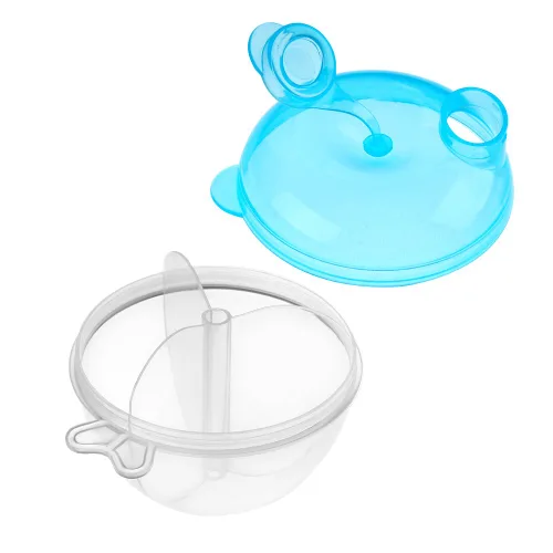 Vista 2 de Accmor Dispensador de fórmula para bebés para alimentación sobre la marcha, contenedor de fórmula antiderrames de tres compartimentos para llevar